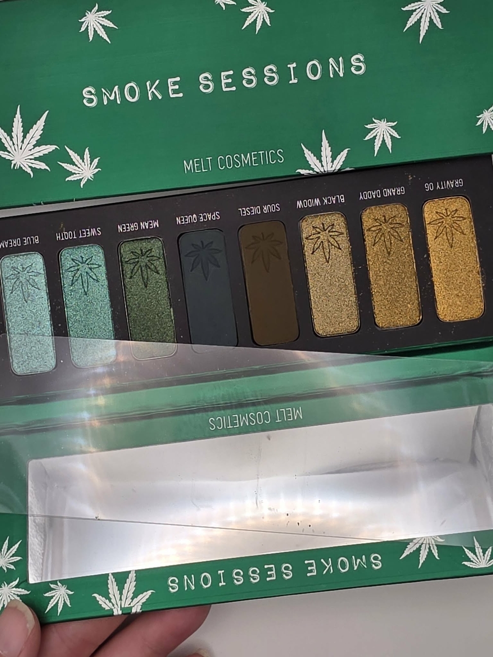 Melt Cosmetics Smoke Sessions Eyeshadow Palette And Mascara - Green & Gold
